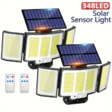 מנורה סולארית חיצונית עם חיישן תנועה